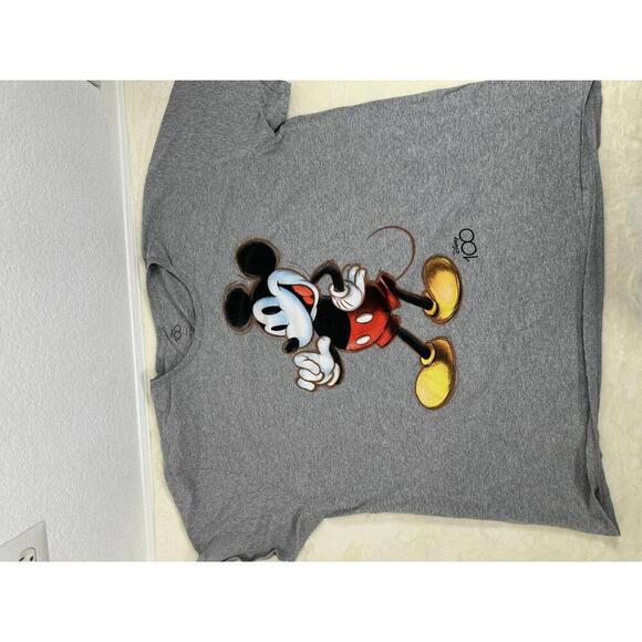 Disney Tops - Disney 100 Mickey Mouse Gray Graphic Tee 3XL Classic Cartoon Streetwear